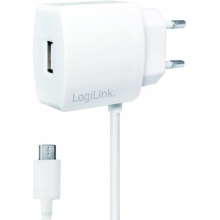 pa0146 W USB Prise Adaptateur avec cable Micro USB, 1 x Port USB, 10 W Blanc