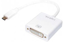 LogiLink UA0245A cable video et Adaptateur 0,14 m DVI USB A Blanc