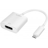 LogiLink 0,14 m, USB-C 3.1/DisplayPort USB-C 3.1 DisplayPort White Cable Interface/Gender Adapter - Cable Interface/Gender Adapt
