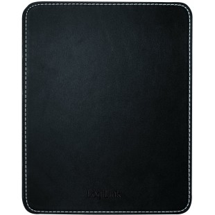 LogiLink ID0150 tapis de souris Noir - Tapis de souris (Noir, Uniforme, Cuir, Base antiderapante)