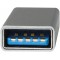 au0042 C Adaptateur USB sur Prise USB 3.0 Argent