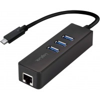 LogiLink UA0283 Ethernet 1000Mbit/s carte reseau - Cartes reseau (Avec fil, USB, Ethernet, 1000 Mbit/s, Noir)