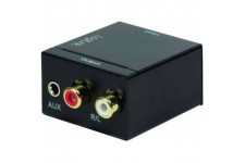 Logili ca0102 coaxial et TOSLINK Convertisseur audio analogique L/R sur table, Circuit de bruit libre transferts Noir NKAdaptate