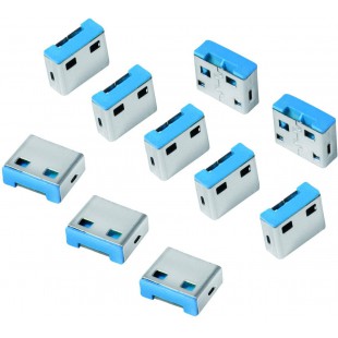 USB Port bloqueur de Chateau 10x Schlosser Gris