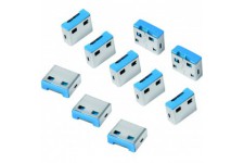 USB Port bloqueur de Chateau 10x Schlosser Gris