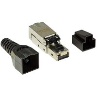 LogiLink MP0044 RJ-45 Acier inoxydable connecteur de fils - Connecteurs de fils (RJ-45, Acier inoxydable, Cat6a, U/FTP (STP), RO