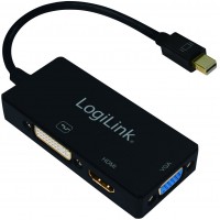 LogiLink CV0110 Adaptateur Mini DisplayPort vers DVI/HDMI/VGA Noir