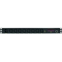 Professional PDU8P01 Multiprise 8 Prises IP de qualite superieure avec Interrupteur, Mesure/Alerte et capteur d'humidite Noir