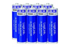 LogiLink Lot de 8 Piles AA Mignon 1,5 V (emballees sous Film Plastique) Ultra Power alcaline LR6 pour Divers appareils tels Que 