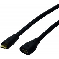 LogiLink CU0120 Cable d'extension USB 2.0 Micro-B Noir