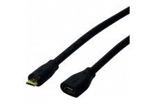 LogiLink CU0120 Cable d'extension USB 2.0 Micro-B Noir