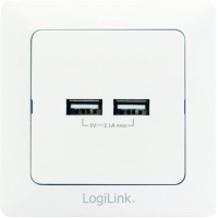 LogiLink PA0163 Prise de courant avec 2 ports USB pour recharger smartphones, telephones portables, e-books, tablettes, etc. Pri