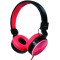 LogiLink HS0049RD Casque stereo Pliable elegant avec Son Haute qualite et Grand Confort Rouge