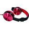 LogiLink HS0049RD Casque stereo Pliable elegant avec Son Haute qualite et Grand Confort Rouge