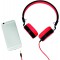 LogiLink HS0049RD Casque stereo Pliable elegant avec Son Haute qualite et Grand Confort Rouge