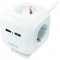 LogiLink LPS227 4+2 Lot de 4 prises de protection CEE 7/3 2 ports USB avec securite enfant Blanc