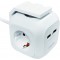 LogiLink LPS227 4+2 Lot de 4 prises de protection CEE 7/3 2 ports USB avec securite enfant Blanc