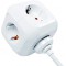 LogiLink LPS227 4+2 Lot de 4 prises de protection CEE 7/3 2 ports USB avec securite enfant Blanc