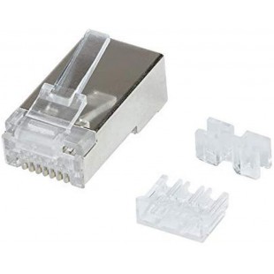 MP0070 RJ-45 Argent connecteur de Fils - Connecteurs de Fils (RJ-45, Argent, Cat6a, S/UTP (STP), Or, 6,5 mm)