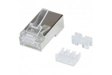 MP0070 RJ-45 Argent connecteur de Fils - Connecteurs de Fils (RJ-45, Argent, Cat6a, S/UTP (STP), Or, 6,5 mm)