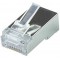 MP0070 RJ-45 Argent connecteur de Fils - Connecteurs de Fils (RJ-45, Argent, Cat6a, S/UTP (STP), Or, 6,5 mm)