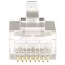 MP0070 RJ-45 Argent connecteur de Fils - Connecteurs de Fils (RJ-45, Argent, Cat6a, S/UTP (STP), Or, 6,5 mm)