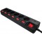 LPS233 Multiprise Interieur 1, 5 M 6 Sortie(S) Ca Noir - Multiprises (Interieur, 1, 5 M, 6 Sortie(S) Ca, Type C (Europlug), Type