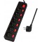LPS233 Multiprise Interieur 1, 5 M 6 Sortie(S) Ca Noir - Multiprises (Interieur, 1, 5 M, 6 Sortie(S) Ca, Type C (Europlug), Type