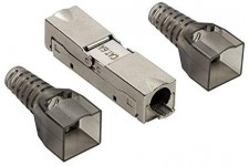 LogiLink MP0046 connecteur de fils Gris - Connecteurs de fils (Gris, Cat6a, Aluminium, 1 piece(s))
