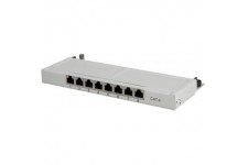 LogiLink NP0077 baie de branchements 0.5U - Baies de branchements (Cat6, RJ45, Gris, Metal, 0.5U)