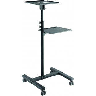 LogiLink BP0069 Chariot reglable pour projecteur/Ordinateur Portable Noir