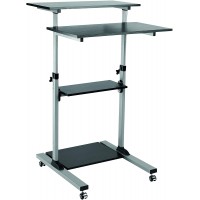 LogiLink BP0070 Station de Travail Compact et Enroulable Argente/Noir