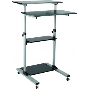LogiLink BP0070 Station de Travail Compact et Enroulable Argente/Noir