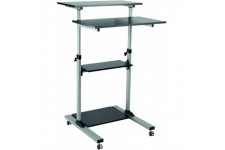 LogiLink BP0070 Station de Travail Compact et Enroulable Argente/Noir