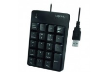 LogiLink ID0184 Clavier numerique supplementaire avec Port USB et indicateur d'activite LED Noir