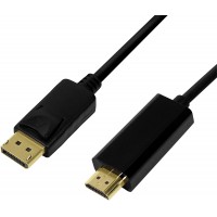 Cable de connexion DisplayPort 1.2 vers HDMI High Speed avec Ethernet (1.4) - 4K pour Full HD et 3D - Excellente transmission so
