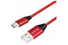 Cable de Connexion USB 2.0 Type A vers Micro-USB Rouge 1 m