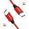 Cable de Connexion USB 2.0 Type C vers USB (Type C) Rouge 0,3 m