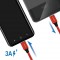 Cable de Connexion USB 2.0 Type C vers USB (Type C) Rouge 0,3 m