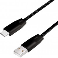 Cable USB 2.0 avec regle, USB (Type A) vers USB (Type C) Noir 1 m