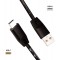Cable USB 2.0 avec regle, USB (Type A) vers USB (Type C) Noir 1 m