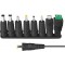 LogiLink PA0198 Bloc d'alimentation Universel 34 W avec Port USB et 8 adaptateurs differents, Court-Circuit, surtension, surchau