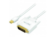 Inline Cable de raccordement Mini DisplayPort vers DVI DVI-D 24+1 Blanc Full HD 3m WeiB