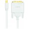 Inline Cable de raccordement Mini DisplayPort vers DVI DVI-D 24+1 Blanc Full HD 3m WeiB