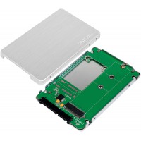 AD0021 Boitier SSD Externe en Aluminium pour M.2 NGFF SATA sans Installation de Pilotes Windows/Mac OS/Linux - Mega KOMAPKT !