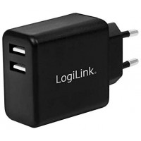 PA0210 Adaptateur Prise USB 2 x USB A 12 W pour Smartphones/tablettes/lecteurs MP3/MP4, eBooks/Navi/etc. avec Protection Contre 