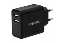 PA0210 Adaptateur Prise USB 2 x USB A 12 W pour Smartphones/tablettes/lecteurs MP3/MP4, eBooks/Navi/etc. avec Protection Contre 