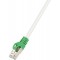 CQ2023X Cross-Over Cable patch Cat.6 S/FTP, gris/avec bec vert, 1 m longueur