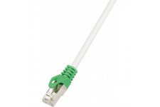 CQ2023X Cross-Over Cable patch Cat.6 S/FTP, gris/avec bec vert, 1 m longueur