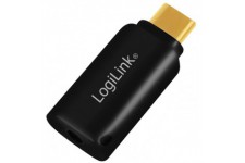 LogiLink UA0356 Carte Son USB (Type C) (fiche TRRS 3,5 mm) avec convertisseur numerique analogique (DAC) pour Un Son de qualite 